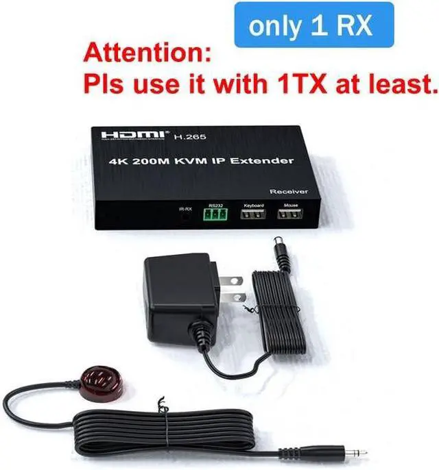 Main image of (with AU Plug)(1 RX only)4K 200M HDMI IP KVM Extender over Cat5e/6 HDMI KVM Matrix Extender with USB by Network Switch one to many Support Mouse Keyboard