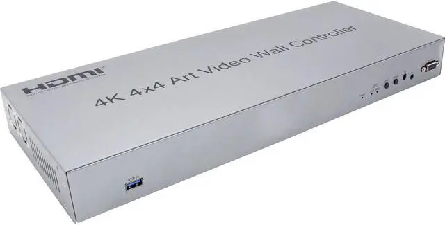 Alt view image 4 of 4 - 4K 4x4 Art Video Wall Controller USB 3.0 HDMI LED TV Splicer Box 1x16 1 In 16 Out 3X3 2X2 3X4 5X1 Big Screen Splicing Processor(With UK Plug)