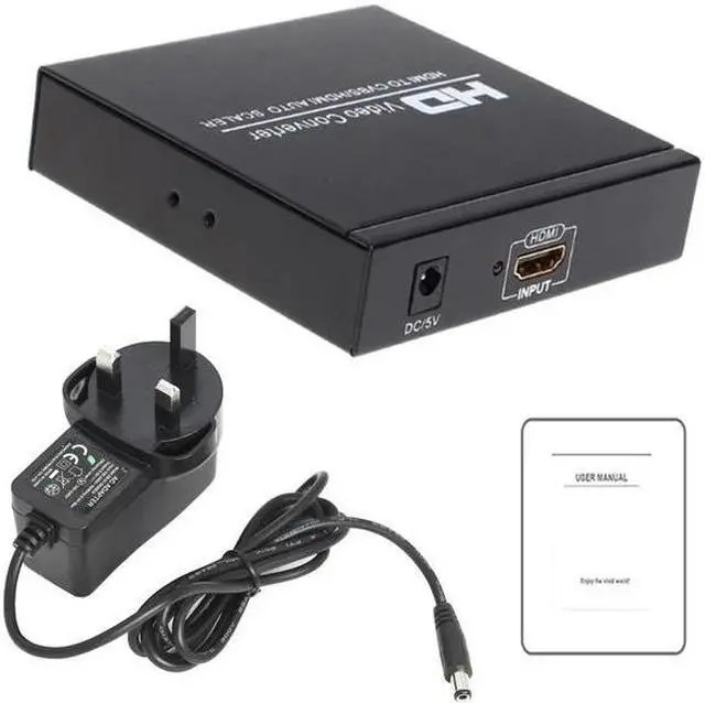 Main image of HDMI to HDMI + AV Converter 1080P HDMI to 3RCA CVBS AV Composite Video Audio Scaler Adapter for Monitor TV Projector Camera(With UK Plug)