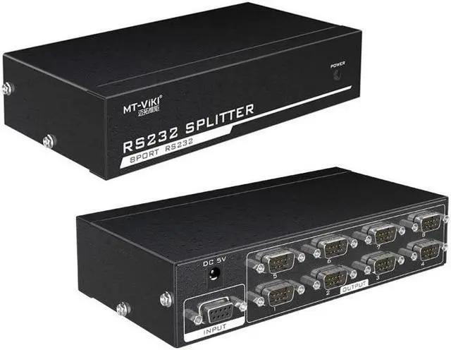 Alt view image 3 of 6 - 8 Ports RS232 Splitter Divisore DB9 Seriale RS232 Witch Protocollo di Trasferimento Dati COM Device Console Selector Controller(UK Plug)