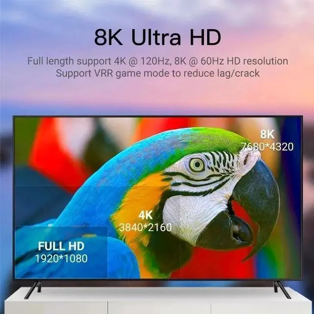 Alt view image 3 of 6 - 8K HDMI Fiber Optical Cable 4K 60Hz High Speed AOC HDMI Fiber Cable 10M 30M 4K 120Hz 48Gbps HDR HDCP for PS5 HD TV PC Projector(HDMI2.0 - 4K)
:10m