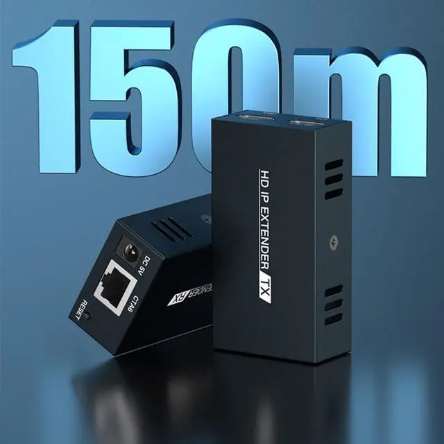 Main image of (EU Plug)(1 RX only)150M IP HDMI Extender over Rj45 Cat5e Cat6 HDMI Ethernet extender transmitter 1080P Support 1 TX to Multi RXs via Network Switch
