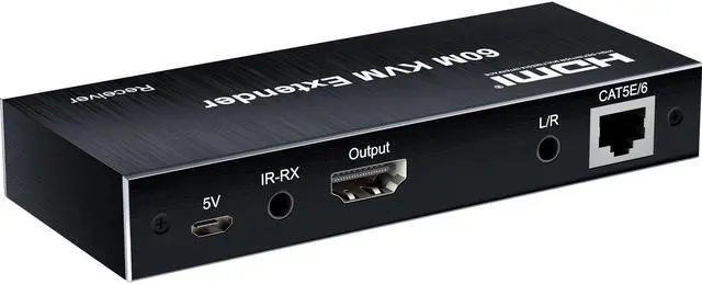 Main image of 1080P HDMI KVM Extender over Rj45 Cat5e/6 to 60M HDMI USB KVM Extender Transmit with Loop Out Control Support USB Mouse Keyboard(USB Power cable)