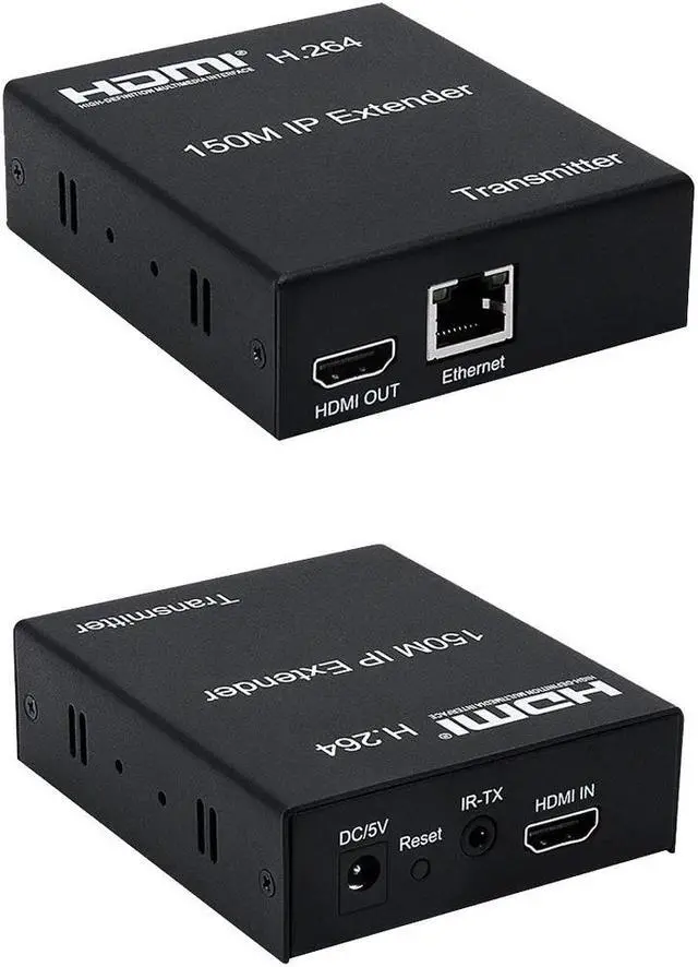 Alt view image 5 of 6 - (With AU Plug)(Only 1 RX)150M HDMI Extender over IP Rj45 Cat5e/6 1080P HDMI Ethernet Extender Support one TX to many RX with Loop-out for PC HDTV Monitor