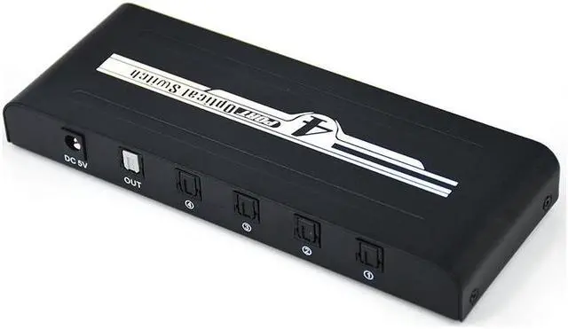 Alt view image 2 of 6 - 4 Port SPDIF Toslink Audio Switch 4x1 Digital Optical Audio Selector Switcher 4 in 1 out with IR Control for Blu-ray player DVD(with AU Plug)