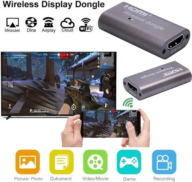 Alt view image 2 of 6 - Wireless Wifi HDMI Display Adapter TV Stick Receiver Anycast DLNA Mirror Cast Screen to TV for IPhone X 11 12 IOS Android Phone