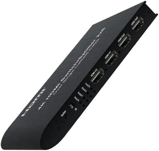 Alt view image 6 of 6 - (AU Plug)(1 Pcs 2x6)4K HDMI Switch Splitter Extender 2x6 over Ethernet Cat5e/6 100M HDMI Switch 2 in 6 out with 2 Loop-out + 4 Channel RJ45 UTP out