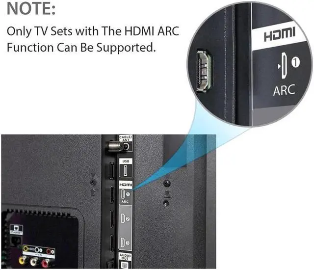 Alt view image 4 of 6 - 192KHz HDMI ARC Audio Extractor Digital to Analog Audio Converter ARC L/R Coaxial SPDIF 3.5mm Extractor Return Channel for TV