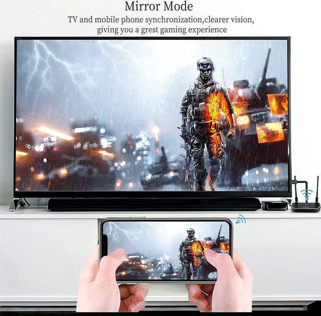 Alt view image 5 of 6 - (Only RX)Wireless HDMI Transmitter 4K Wireless HDMI Video Audio Extender HDMI Display Dongle Adapte for Laptop PC Phone to HDTV Projector