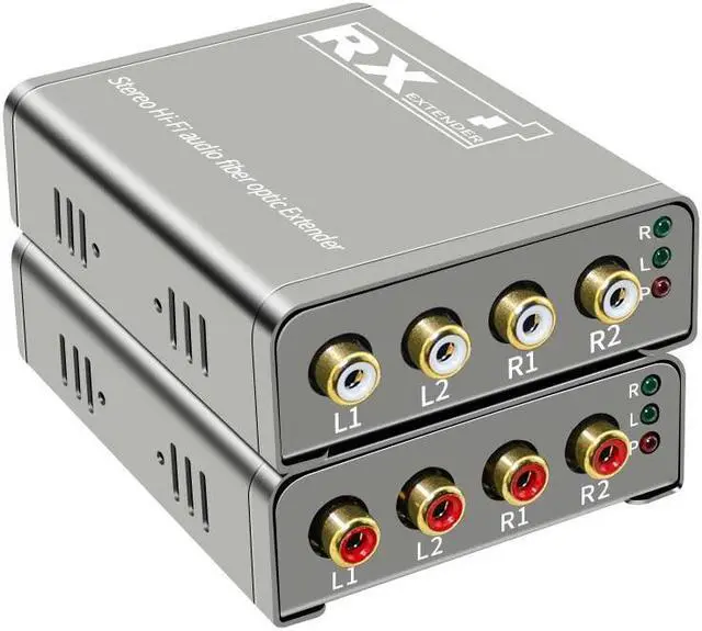 Main image of 20Km Hifi RCA Audio Optical Fiber Extender Transcever over SC Fiber Optic Cable 4 Channel RCA to Fiber Audio Extension Transmit(With UK Plug)
(TX and RX)
