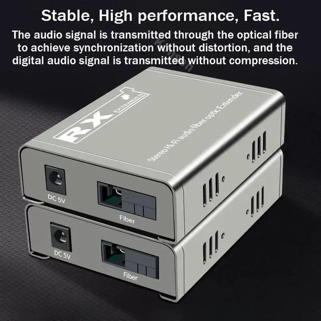 Alt view image 6 of 6 - 20Km Hifi RCA Audio Optical Fiber Extender Transcever over SC Fiber Optic Cable 4 Channel RCA to Fiber Audio Extension Transmit(With UK Plug)
(TX and RX)