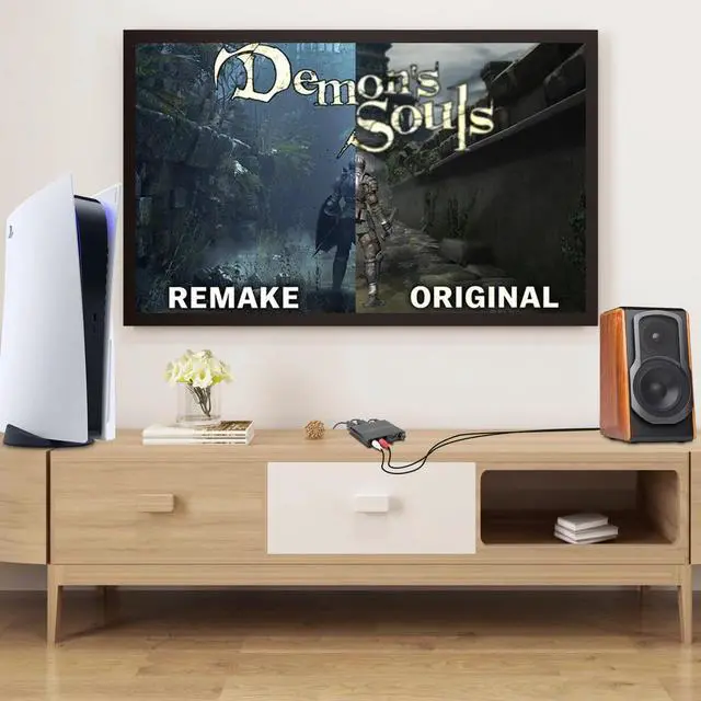 Alt view image 5 of 6 - 4K 60HZ HDMI 2.0 Audio Extractor Optical TOSLINK SPDIF 5.1CH R/L 4K HDMI to SPDIF+R/L+3.5MM 18Gpbs HDCP 2.2 with Volume Control