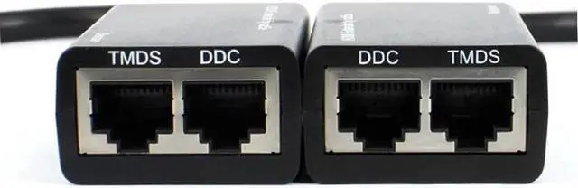 Alt view image 5 of 6 - 30M HDMI Extender over Rj45 Cat5e/6 Up To 30M (100ft) 1080P Dual Network Port HDMI Ethernet Extender Transmitter Receiver Kit