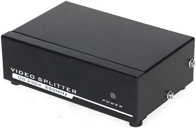 Alt view image 3 of 6 - 4 Port VGA Splitter 1 In 4 Out 1080P VGA Distributor Splitter 1x4 Video Screen Duplication Converter Support 200MHz Bandwidth(US Plug)