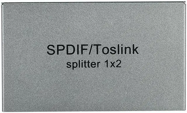 Alt view image 6 of 6 - 1X2 Toslink Optical Digital Audio Splitter 1 in 2 Out Support LPCM 2.0 DTS Dolby Digital for PS4 DVD HDTV STB VHS VCR