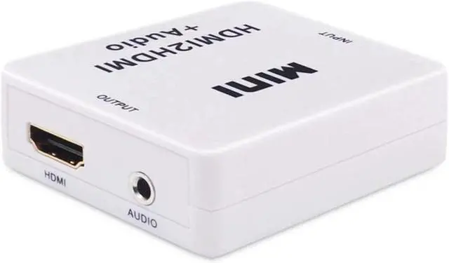 Alt view image 6 of 6 - HDMI Audio Extractor 1080P HDMI to HDMI 3.5mm Audio Adapter with 3.5mm jack AUX Stereo Audio Separate Output For PC Laptop HDTV