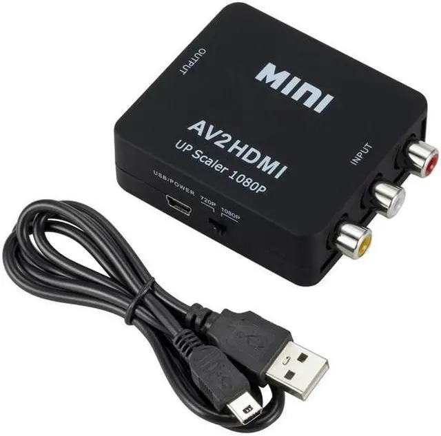 Main image of RCA AV to HDMI Converter High Quality HD 1080P CVBS AV to HDMI Video Converter AV2HDMI Adapter For TV X box PS4 PC DVD Projector