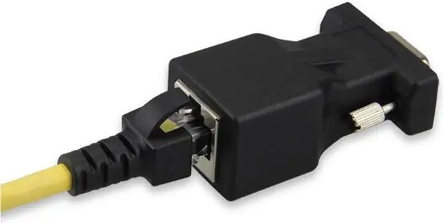 Alt view image 5 of 6 - DB9 RS232 Female Port to RJ45 Female Connector DB9 Serial Port Extender to LAN CAT5 CAT6 RJ45 Network Ethernet Cable Adapter(1 Female 1 Male)