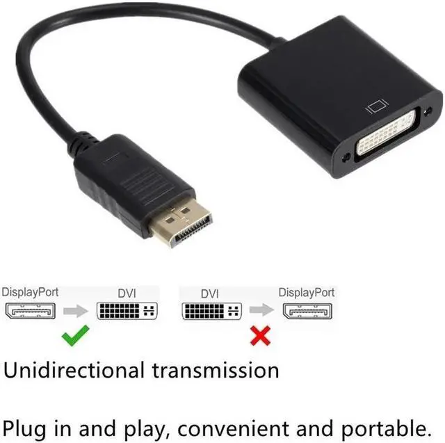 Alt view image 4 of 6 - 1080P DisplayPort DP to DVI Adapter DP Male to DVI Female cable Converter DP to DVI video adapter For Monitor Projector Display