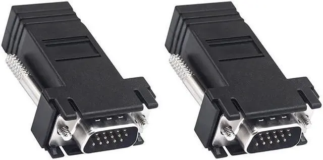 Alt view image 2 of 6 - VGA Extender VGA Male Female to LAN RJ45 CAT5e/6 Ethernet Cable to 20M VGA to Rj45 Video Extender for PC Laptop HDTV Projector(only 1 Male)