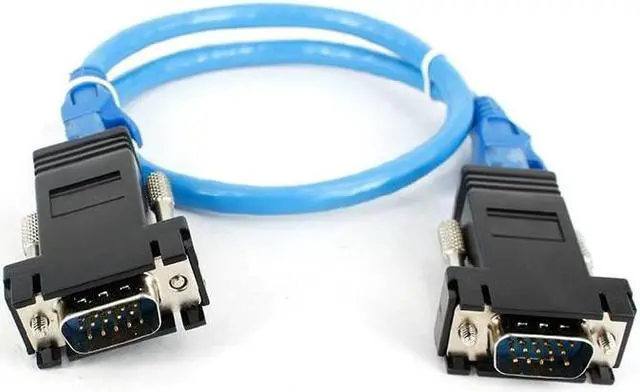 Alt view image 4 of 6 - VGA Extender VGA Male Female to LAN RJ45 CAT5e/6 Ethernet Cable to 20M VGA to Rj45 Video Extender for PC Laptop HDTV Projector(only 1 Male)