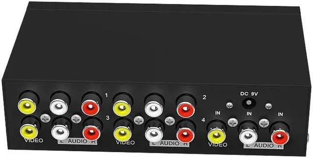 Main image of 1x4 AV Splitter 1 In 4 Out AV Video Distributor 1x4 1x8 Video Audio Converter Duplicate Screen Amplifier for DVD Player HDTV VCD(EU Plug)
(1x4)