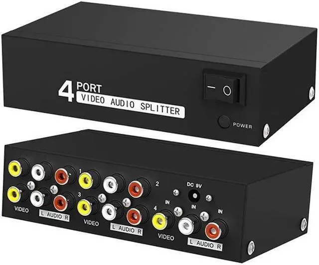 Alt view image 2 of 6 - 1x4 AV Splitter 1 In 4 Out AV Video Distributor 1x4 1x8 Video Audio Converter Duplicate Screen Amplifier for DVD Player HDTV VCD(USPlug)
(1x8)