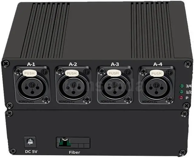 Main image of 20Km 4 CH Audio Fiber Extender over SC Fiber Optical Cable Balanced Fiber Extender Transceiver Audio Extension Transmit(With EU Plug)