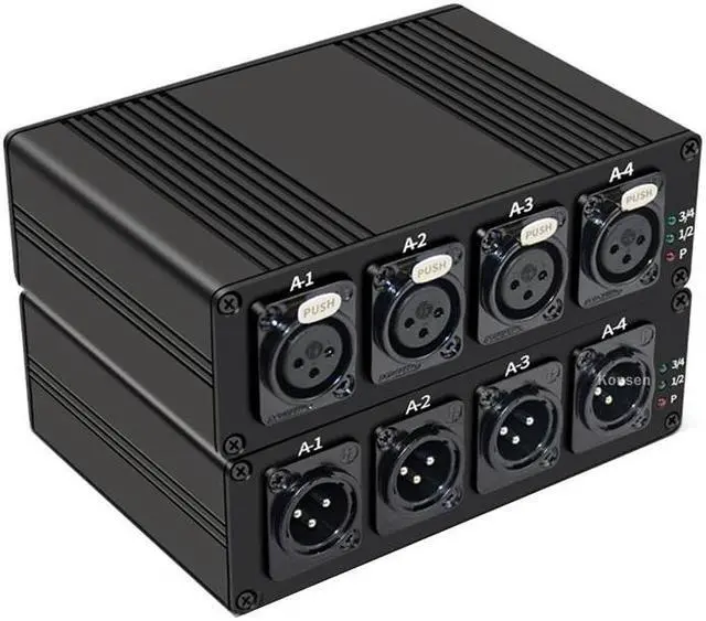 Alt view image 3 of 6 - 20Km 4 CH Audio Fiber Extender over SC Fiber Optical Cable Balanced Fiber Extender Transceiver Audio Extension Transmit(With EU Plug)