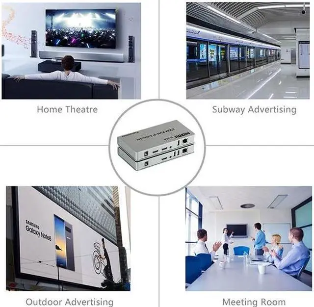Alt view image 6 of 6 - (With EU Plug)(Only 1 RX)HDMI KVM Extender over IP Cat5e/6 200M HDMI USB Extender one to many via Network Switch Support Mouse Keyboard for PC loptop DVR