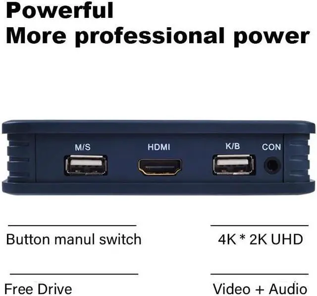 Alt view image 3 of 6 - 2 Ports VGA DVI 4K HDMI-compatible KVM Switch Keyboard Mouse USB Share Switcher Splitter Box With Remote Split KVM Controller(DVI KVM)