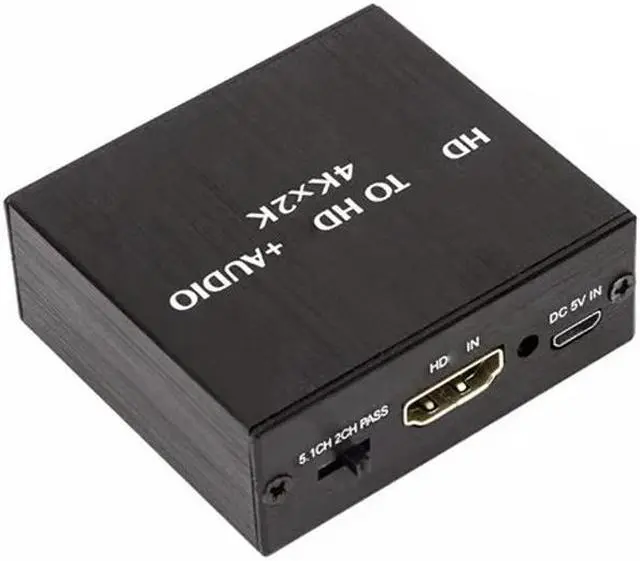 Alt view image 3 of 6 - 4K x 2K Video Audio Extractor HDMI-Compatible to 3.5MM Audio Converter SPDIF Optical TOSLINK Stereo Out Splitter Adapter