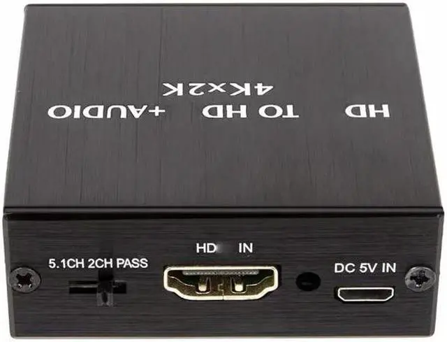 Alt view image 4 of 6 - 4K x 2K Video Audio Extractor HDMI-Compatible to 3.5MM Audio Converter SPDIF Optical TOSLINK Stereo Out Splitter Adapter