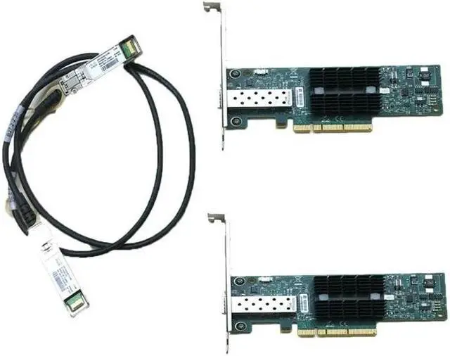 Alt view image 2 of 6 - Network Card Mellanox ConnectX-2 Lan Card 10Gb Fast NIC with 1M/39.4in SFP Cable Dropship