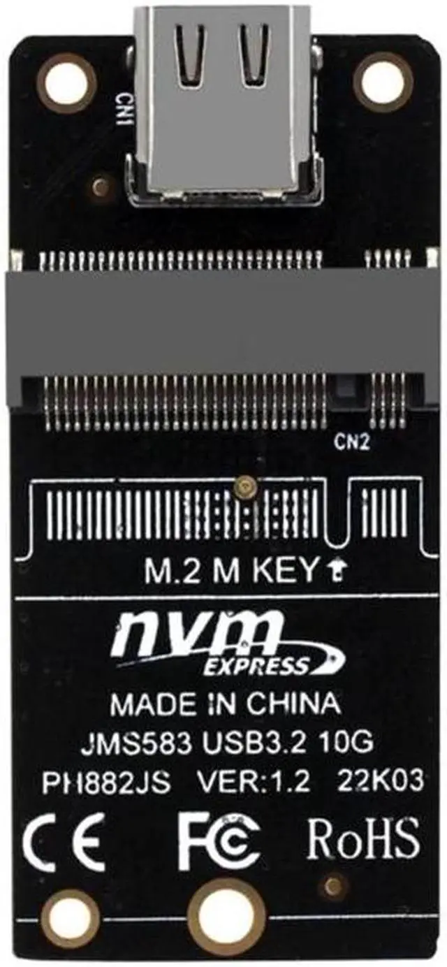 Alt view image 2 of 6 - NVME to USB 3.1 Type-C Adapter M2 NVME SSD Adapter JMS583 10Gbps .2 to USB 3.1 Support m2 nvme SSD 2230/42/60/80 Dropship