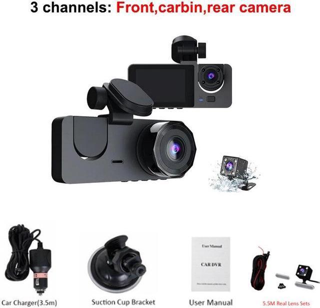 Dash Cam With Three HD Lenses Memory Not included