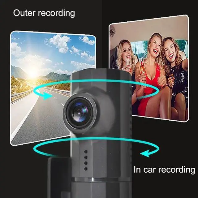 Alt view image 4 of 6 - 24H Wifi Car DVR Mini Dash Cam 360 Dgree Dash Camera Full HD 1080P Drive Video Recorder Registrator Auto Dashcam Black Box Product comes with SD card memory: None(Car DVR WIFI C-ger)