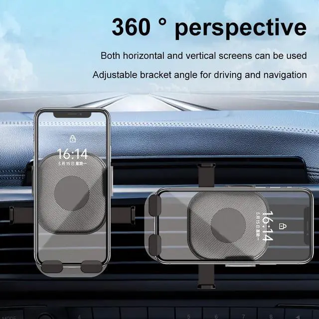 Alt view image 3 of 6 - Phone Holder Support Hook Type Smartphone Stand GPS Support Air Vent Mount 360 Degree Rotation Holder for All phones