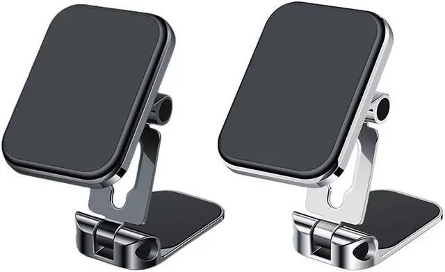 Alt view image 4 of 6 - Magnetic Car Phone Holder Double Fold 360 Rotatable GPS Mobile Phone Mount Car Cell Phone Support
