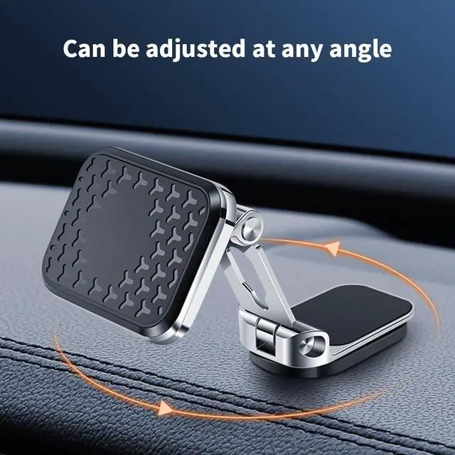 Alt view image 5 of 6 - Magnetic Dashboard Windshield Mount 360 Degree Rotation Foldable Mobile Phone Mount Support Zinc Alloy Anti Slip for Car Office(Black)
