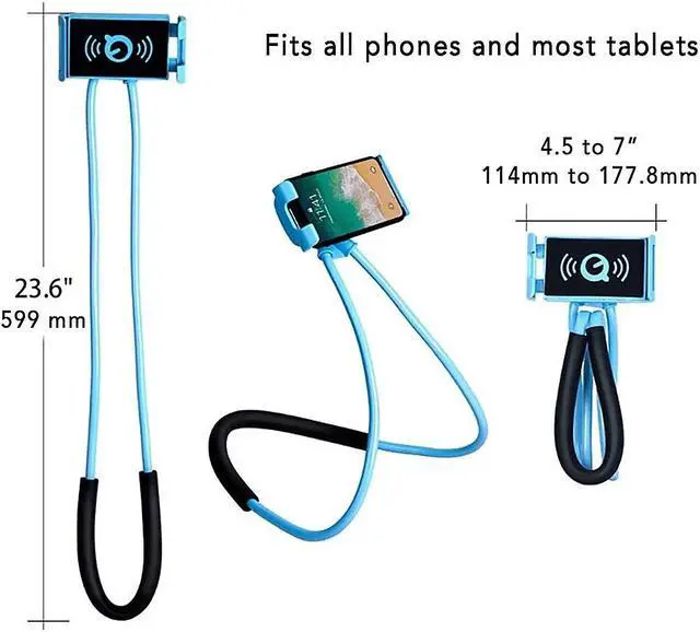 Alt view image 3 of 6 - Phone Holder Neck Set Smartphone Tablet Mount Flexible Lazy Stand Mobile Phone Portable Supplies for Bed Table Car