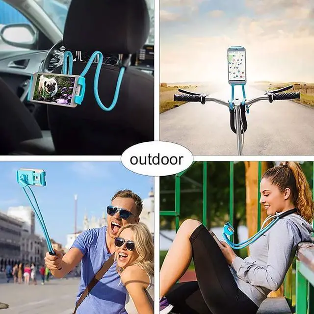 Alt view image 5 of 6 - Phone Holder Neck Set Smartphone Tablet Mount Flexible Lazy Stand Mobile Phone Portable Supplies for Bed Table Car