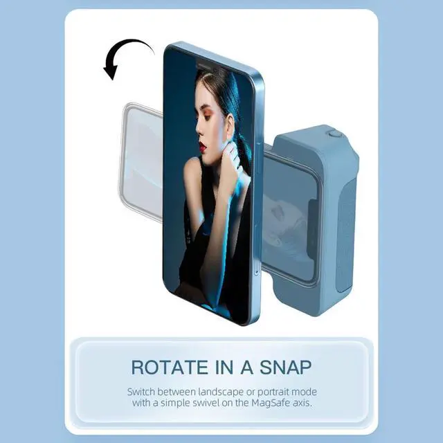 Alt view image 5 of 6 - Mobile Stand Camera Holder Grip Type-C Magnetic Selfie Photo Bracket Cellphone Bluetooth Anti-shake Selfie Wireless Charging(option 2-Black)