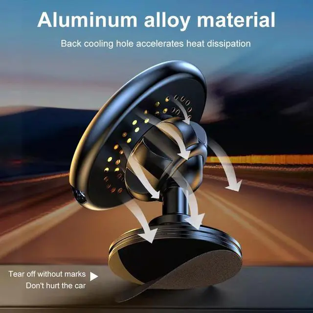 Alt view image 4 of 6 - 15W High Power Phone Holder Charging Stand Aluminium Alloy Car Charger Mobile Phone Support Cellphone Car Holder(Hook)