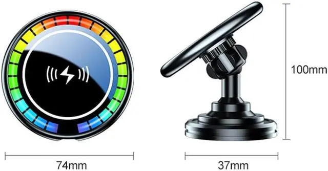 Alt view image 6 of 6 - 15W High Power Phone Holder Charging Stand Aluminium Alloy Car Charger Mobile Phone Support Cellphone Car Holder(Hook)