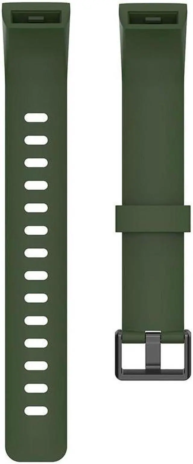 Main image of Smart Bracelet Watchband Silicone Replacement Straps Comfortable Thickened Wristband for R-ealme Band RMA199(Army Green)