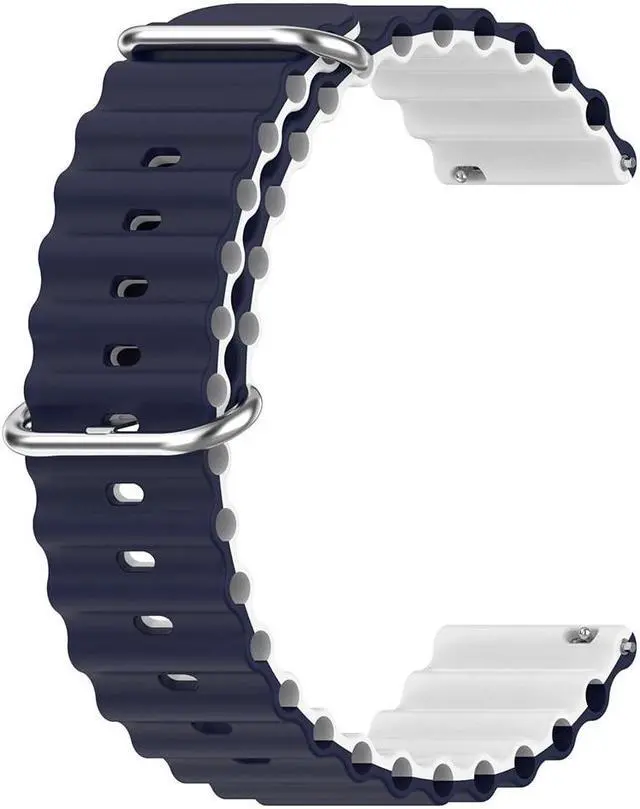 Main image of Dual Color Smart Watch Strap for Galaxy Watch 5/H-uawei Watch 2/A-mazfit GTR3 Adjustable Silicone Smart Watchband Bracelet Size:30mm(Gold)
