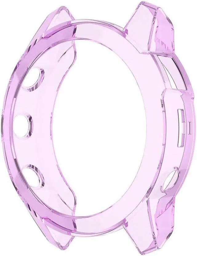 Main image of Smart Watch Protector Case TPU Cover Transparent Hollowed Frame Watch Protection Cover for G-armin Epix Gen 2(Transparent Purple)