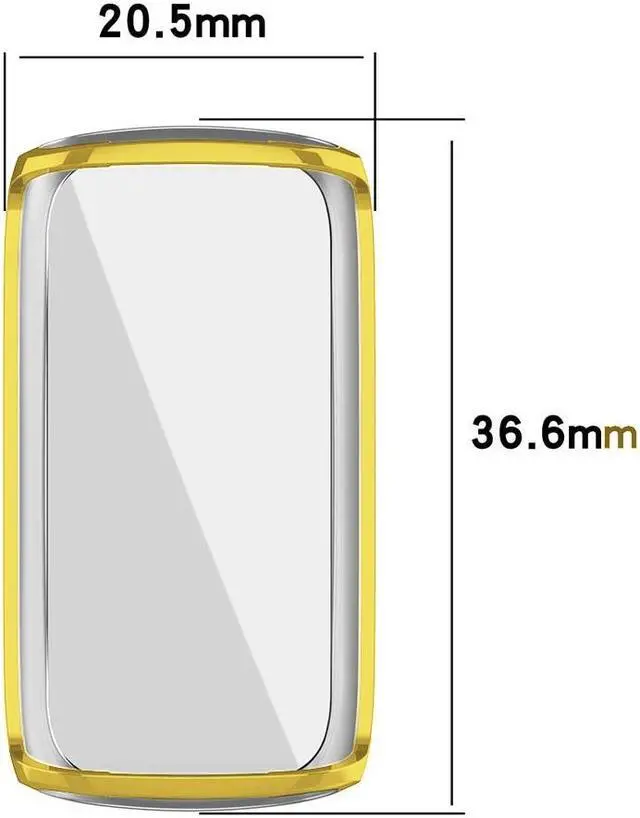 Main image of Protection Case Smart Watch TPU Soft Cover Full Screen Protector Anti-Scratch Full Edge Smart for F-itbit Luxe(Gold)