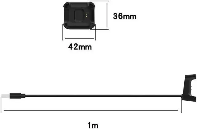 Alt view image 5 of 5 - 1m Charger Cable for Xiao-mi Mi Watch Lite Red-mi Smart Watch Power Supply Cradle Dock USB Charging Lines Cord Wire for Smartwatch